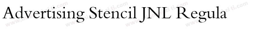 Advertising Stencil JNL Regular字体转换